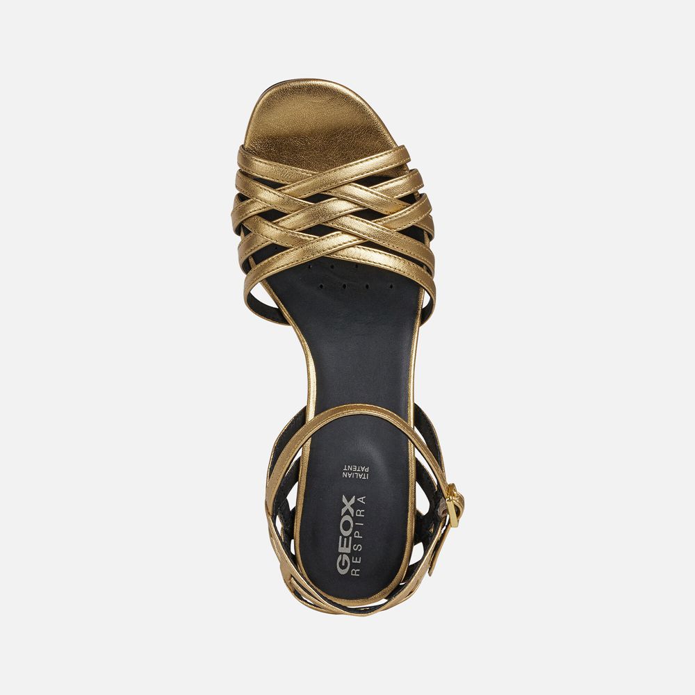 Geox Sandals Gold Elisangel - Geox Womens Shoes - GQZLPO493